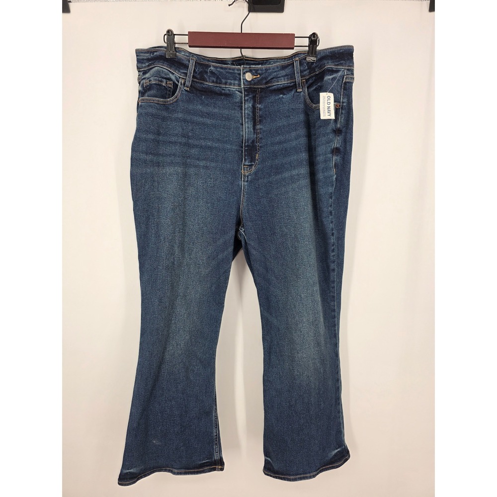 Old Navy Women's Higher High Rise Flare Jeans Dark Wash Size 20